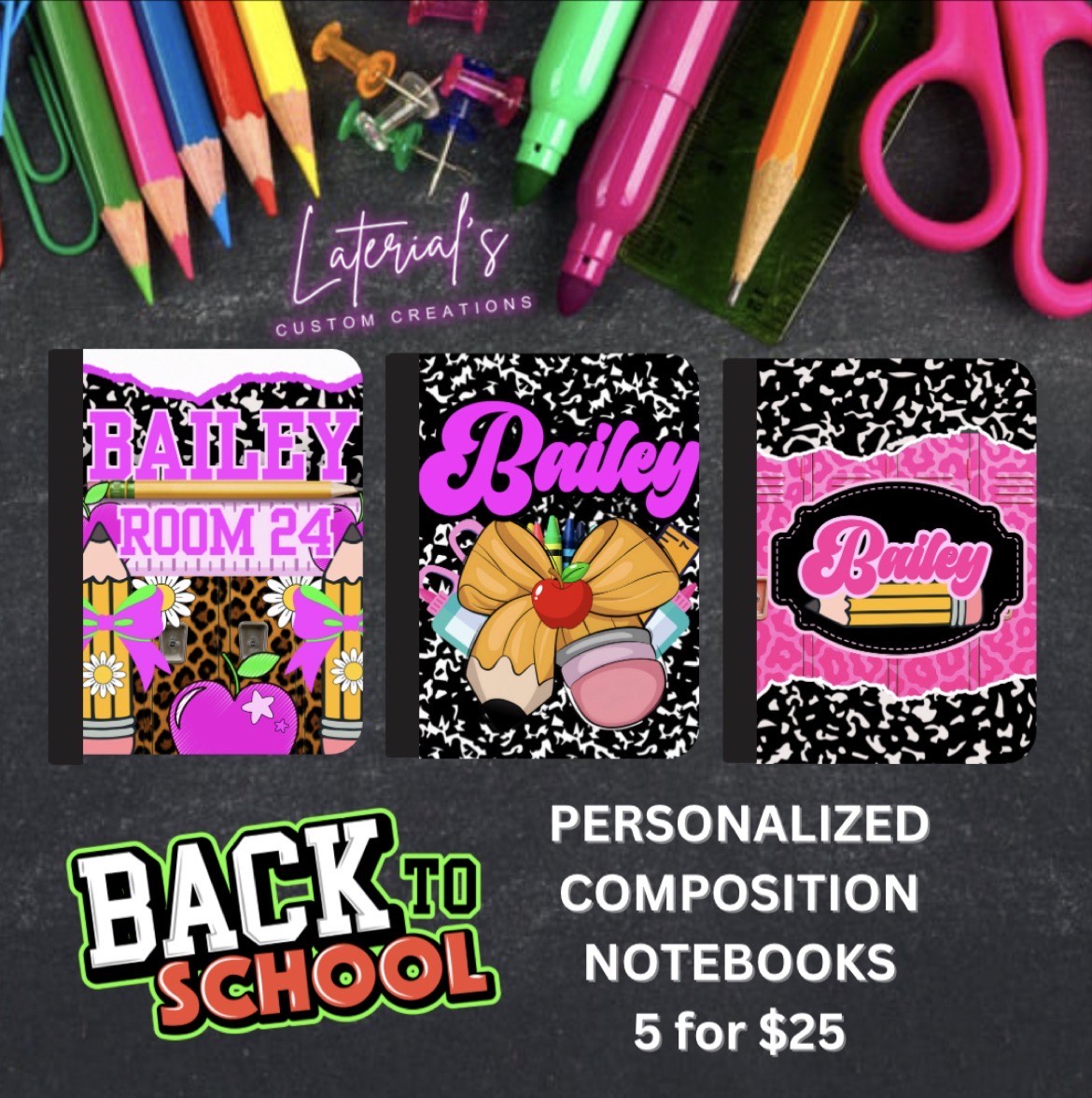 Customized Composition Notebooks